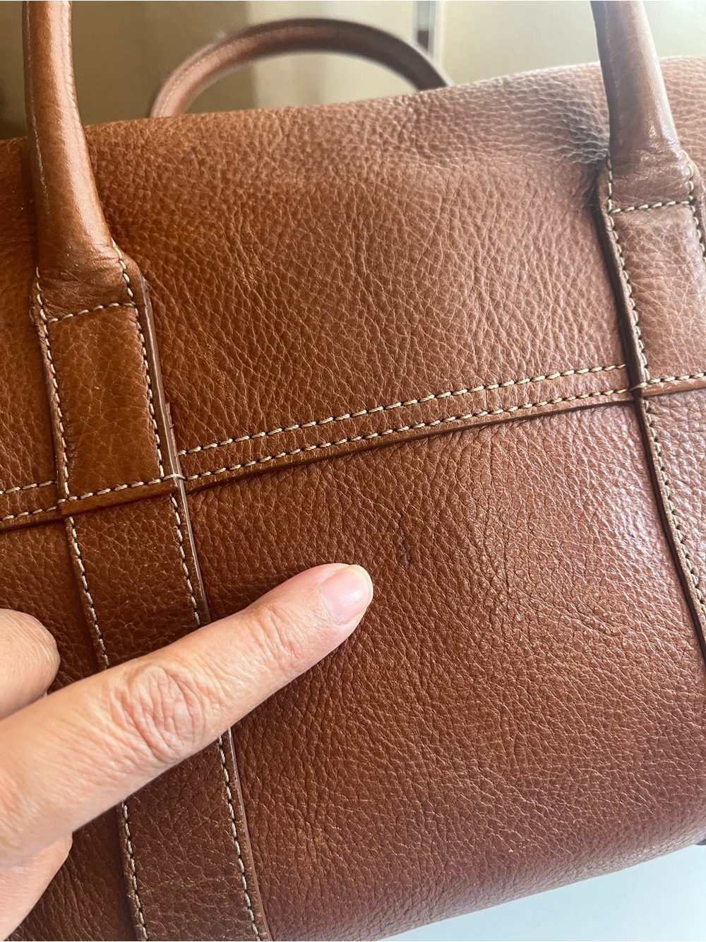 MULBERRY SMALL OAK BROWN GRAINED LEATHER BAYSWATER SATCHEL - Picture 8 of 16